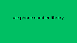 uae phone number library