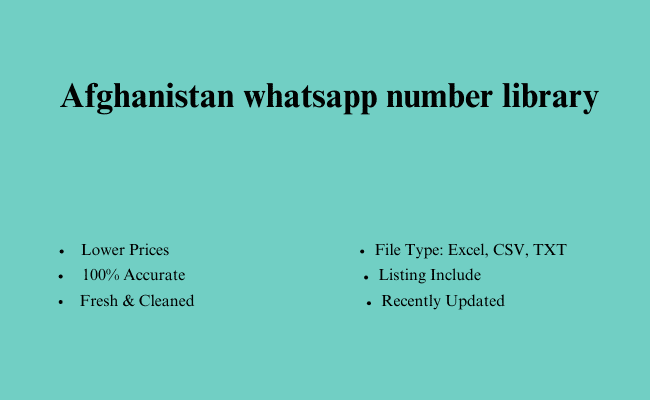 Afghanistan whatsapp number library