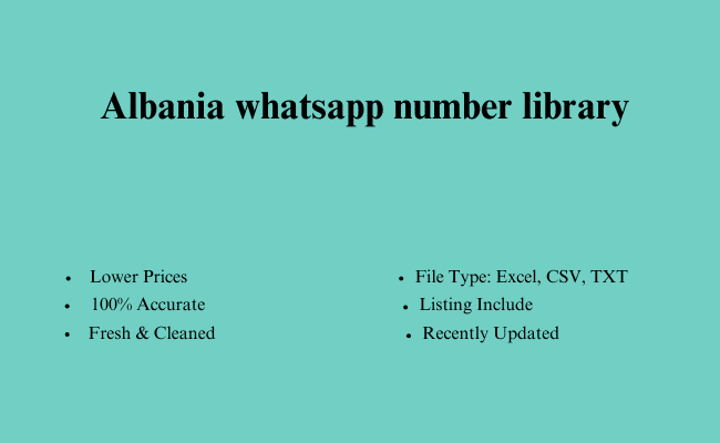 Albania whatsapp number library