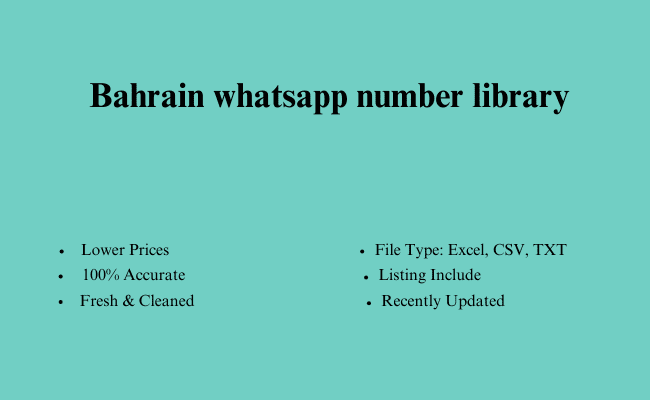 Bahrain whatsapp number library