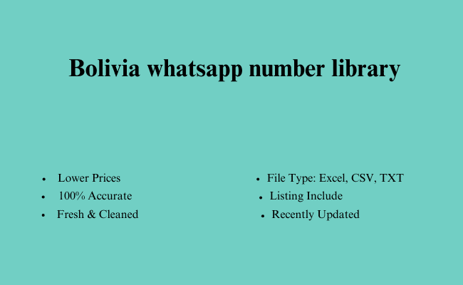 Bolivia whatsapp number library