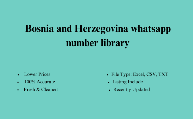 Bosnia and Herzegovina whatsapp number library