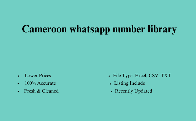 Cameroon whatsapp number library