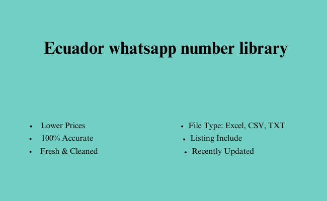 Ecuador whatsapp number library