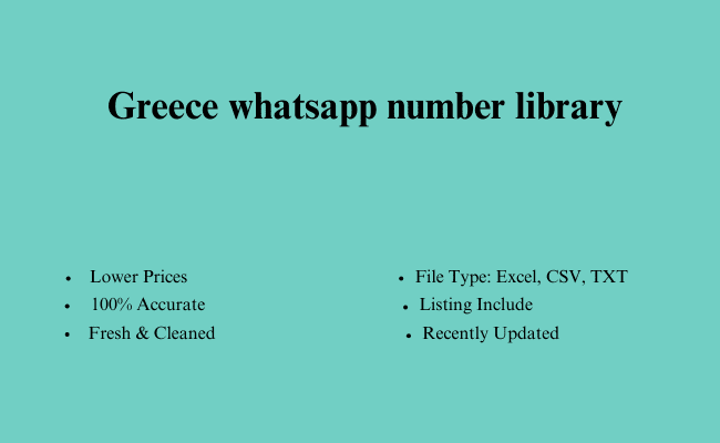 Greece whatsapp number library