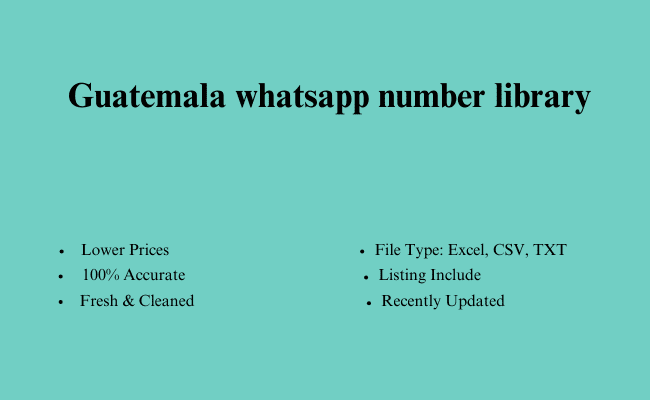 Guatemala whatsapp number library