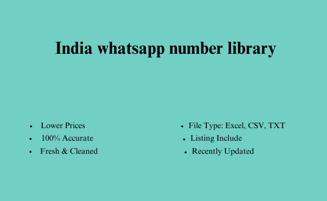 India whatsapp number library