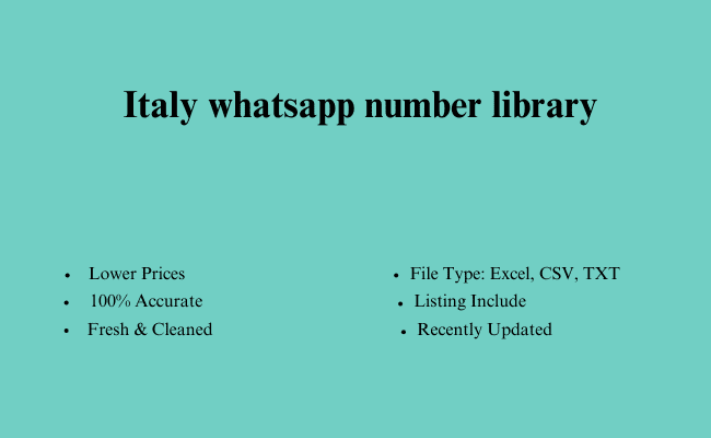 Italy whatsapp number library