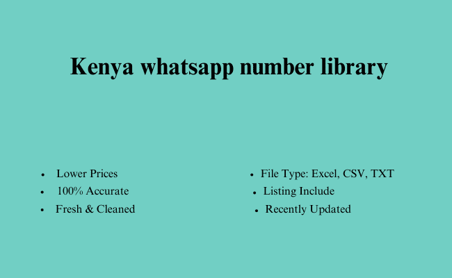 Kenya whatsapp number library