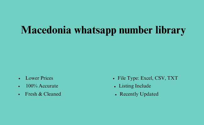 Macedonia whatsapp number library