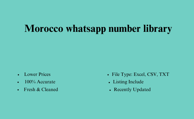 Morocco whatsapp number library