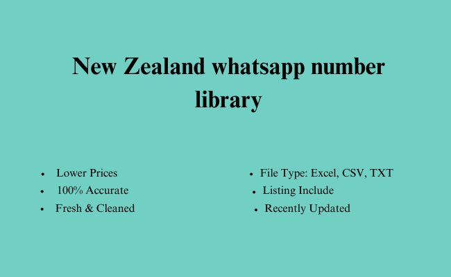 New Zealand whatsapp number library