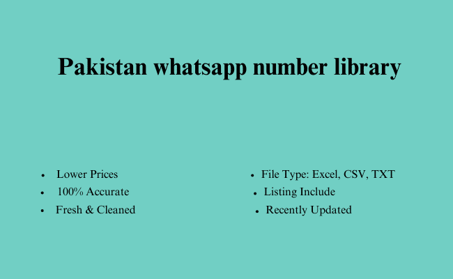 Pakistan whatsapp number library