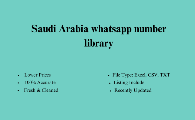 Saudi Arabia whatsapp number library