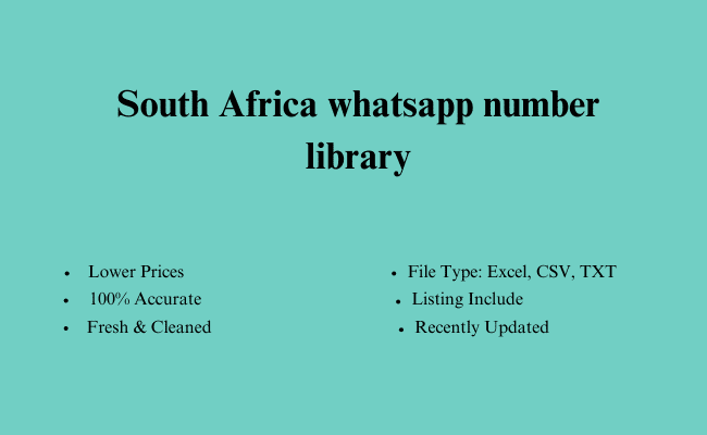 South Africa whatsapp number library