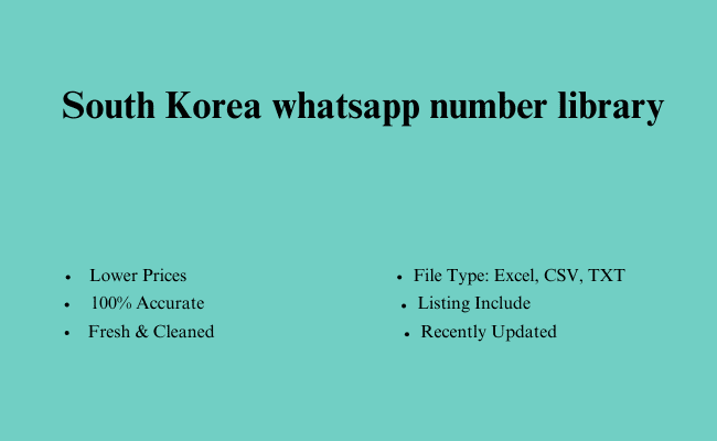 South Korea whatsapp number library