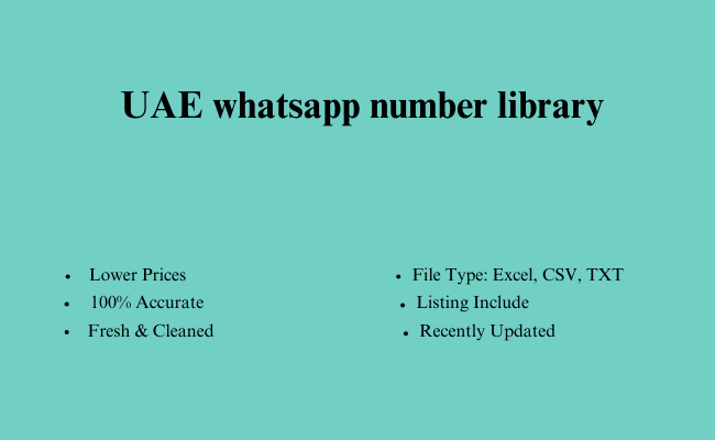 UAE whatsapp number library